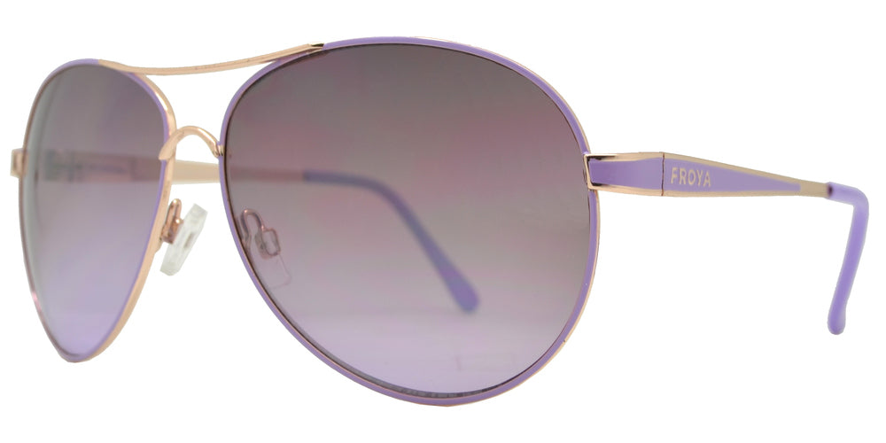 Wholesale - FC 6136 - Brow Bar Aviator Women Metal Sunglasses - Dynasol Eyewear