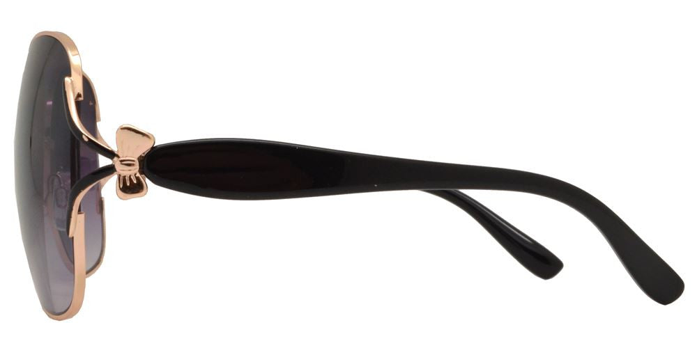 Wholesale - FC 6144 - Women Butterfly Bow Accent Metal Sunglasses - Dynasol Eyewear