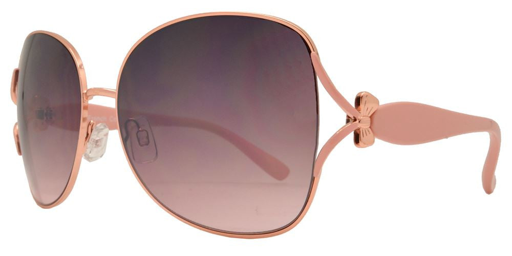 Wholesale - FC 6144 - Women Butterfly Bow Accent Metal Sunglasses - Dynasol Eyewear