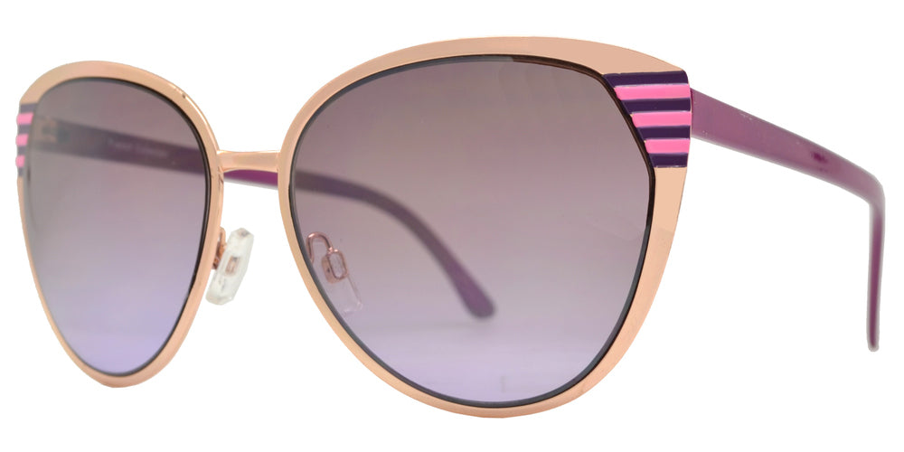 Wholesale - FC 6146 - Retro Cat Eye Women Metal Sunglasses - Dynasol Eyewear