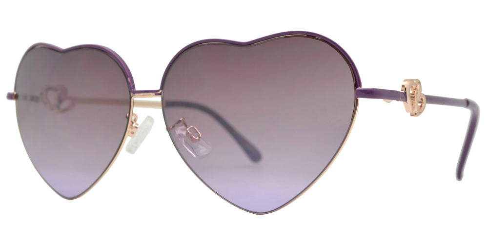 Wholesale - FC 6152 - Heart Shape Women Metal Sunglasses - Dynasol Eyewear
