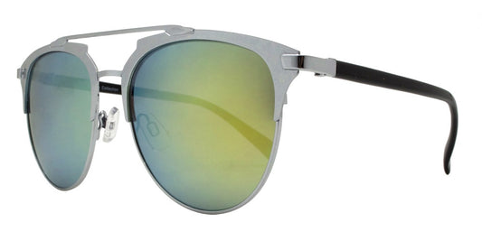 Wholesale - FC 6219 RVC - Color Mirror Brow Bar Retro Oval Metal Sunglasses - Dynasol Eyewear
