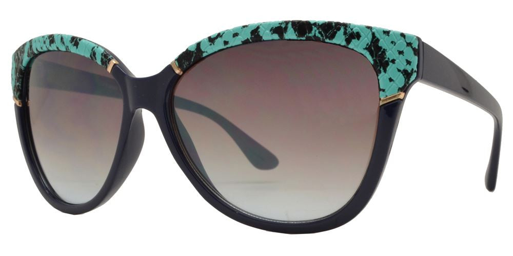 Wholesale - FC 6221 - Cat Eye Snake Print Women Plastic Sunglasses - Dynasol Eyewear