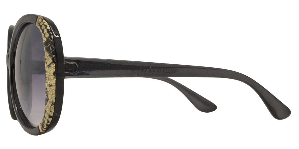 Wholesale - FC 6223 - Modern Butterfly Snake Print Women Plastic Sunglasses - Dynasol Eyewear