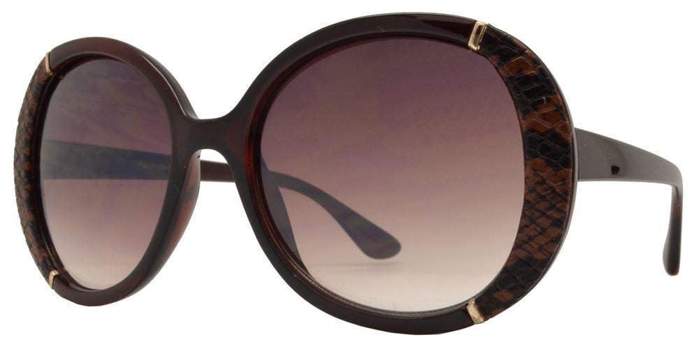 Wholesale - FC 6223 - Modern Butterfly Snake Print Women Plastic Sunglasses - Dynasol Eyewear