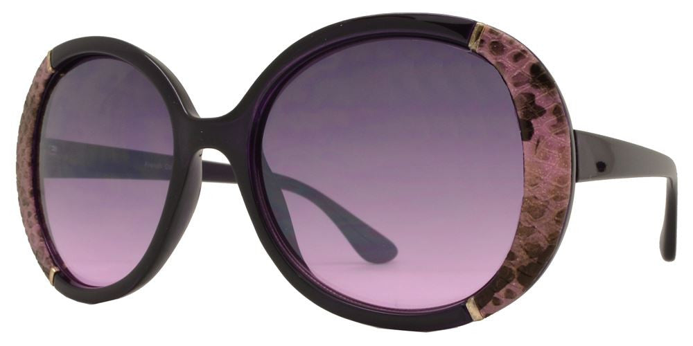 Wholesale - FC 6223 - Modern Butterfly Snake Print Women Plastic Sunglasses - Dynasol Eyewear