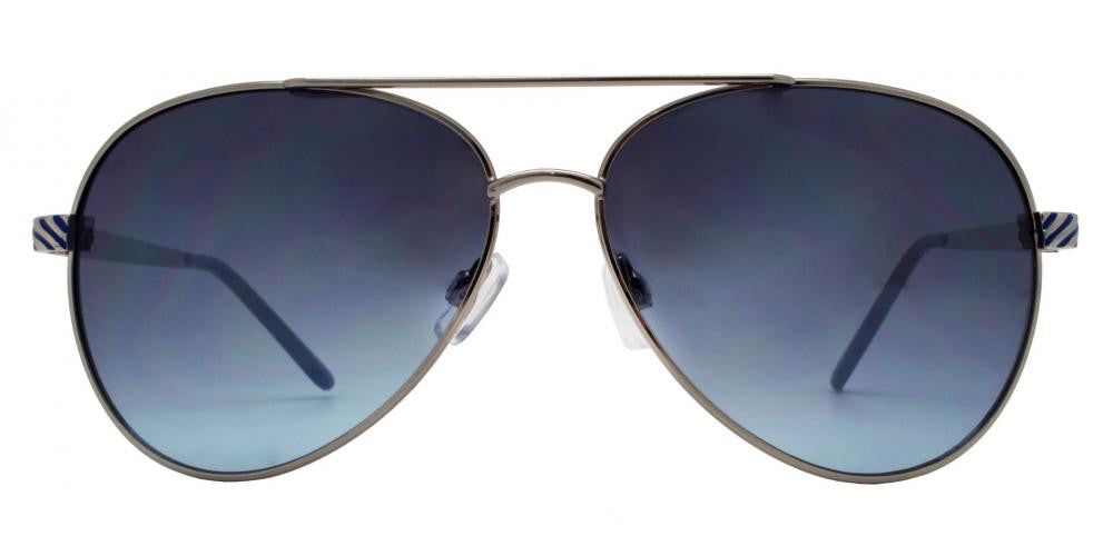 Wholesale - FC 6245 - Aviator with Zebra Print Temple Women Metal Sunglasses - Dynasol Eyewear