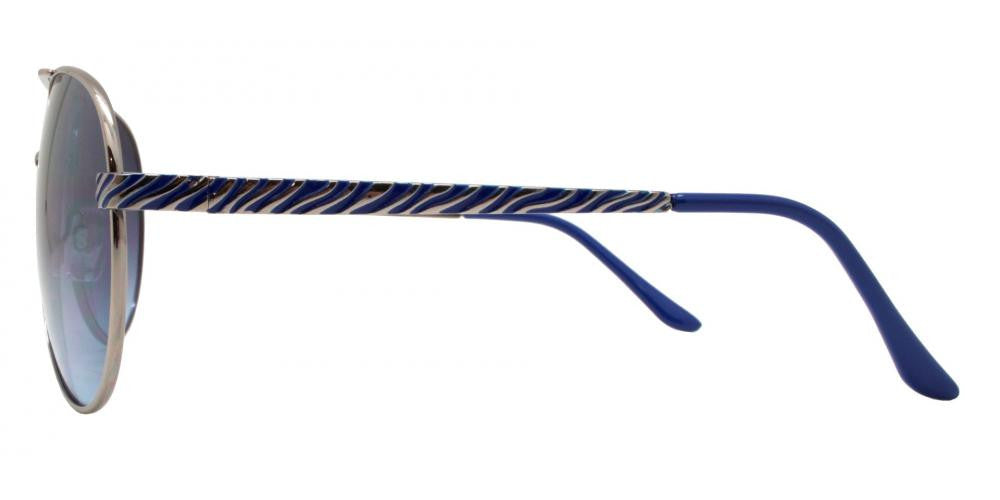 Wholesale - FC 6245 - Aviator with Zebra Print Temple Women Metal Sunglasses - Dynasol Eyewear
