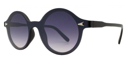 Wholesale - FC 6272 - Round Flat Lens Horn Rimmed Plastic Sunglasses - Dynasol Eyewear