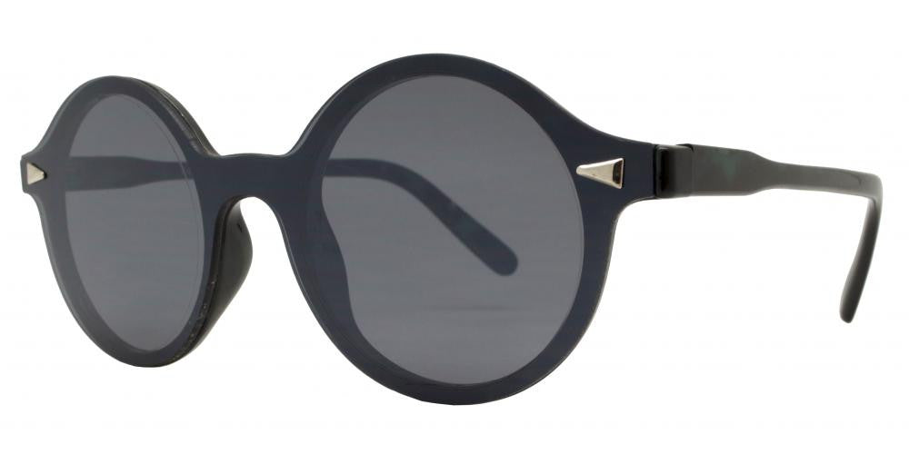 Wholesale - FC 6272 - Round Flat Lens Horn Rimmed Plastic Sunglasses - Dynasol Eyewear