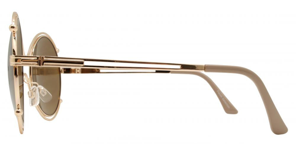 Wholesale - FC 6295 - Oversize Round Cutout Metal Sunglasses - Dynasol Eyewear