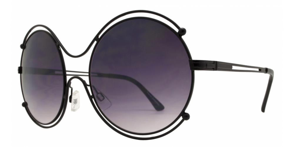 Wholesale - FC 6295 - Oversize Round Cutout Metal Sunglasses - Dynasol Eyewear