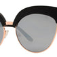 Wholesale - FC 6343 - Flat Lens Cat Eye Half Rimmed Women Plastic Sunglasses - Dynasol Eyewear