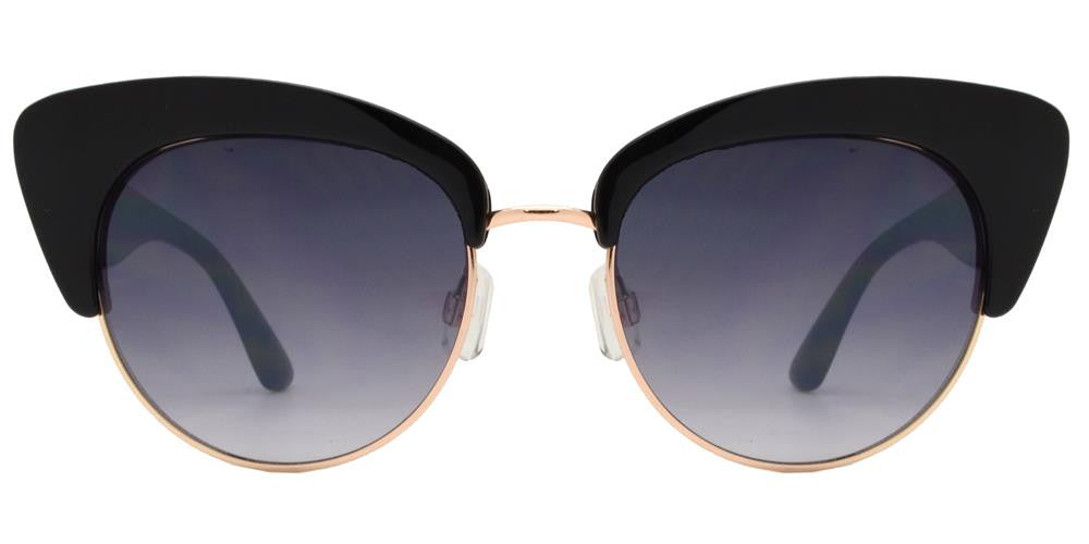 Wholesale - FC 6347 - Cat Eye Half Rimmed Chunky Women Plastic Sunglasses - Dynasol Eyewear