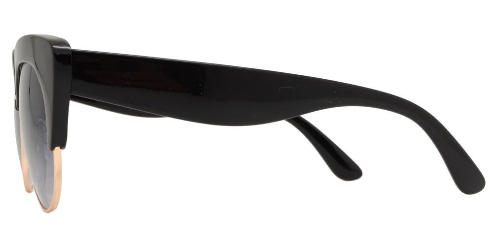 Wholesale - FC 6347 - Cat Eye Half Rimmed Chunky Women Plastic Sunglasses - Dynasol Eyewear