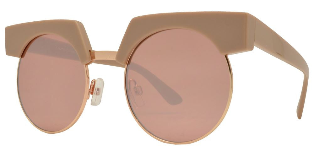 Wholesale - FC 6363 - Extreme Horn Rimmed Round Plastic Sunglasses - Dynasol Eyewear