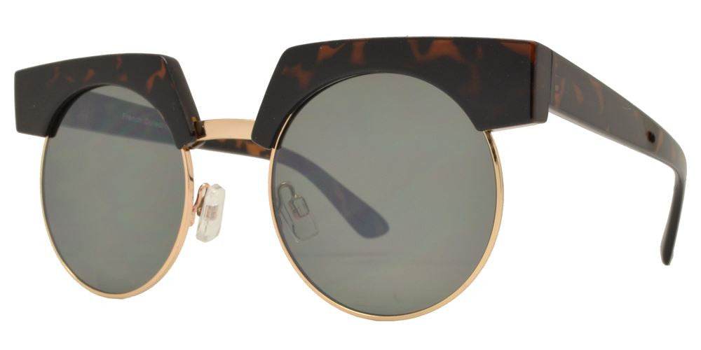 Wholesale - FC 6363 - Extreme Horn Rimmed Round Plastic Sunglasses - Dynasol Eyewear
