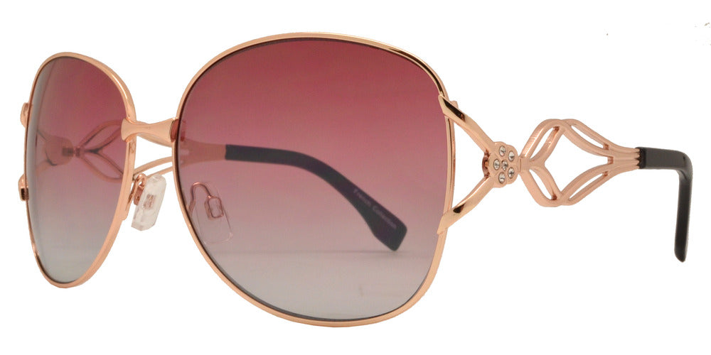 Wholesale - FC 6369 - Women Butterfly with Rhinestone Accent Metal Sunglasses - Dynasol Eyewear