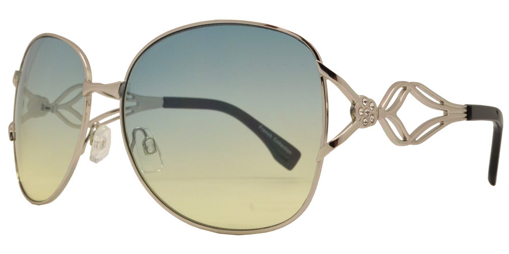 Wholesale - FC 6369 - Women Butterfly with Rhinestone Accent Metal Sunglasses - Dynasol Eyewear