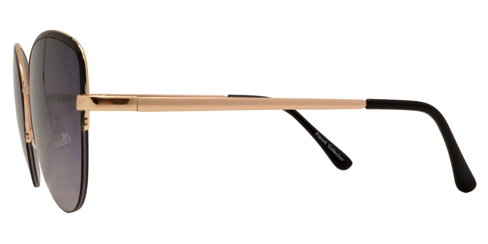 Wholesale - FC 6382 - Half Rimmed Cat Eye Women Metal Sunglasses - Dynasol Eyewear