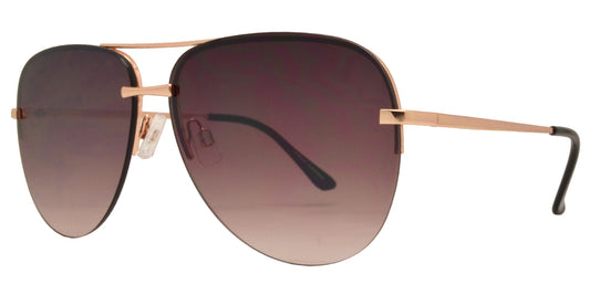 Wholesale - FC 6388 - Rimless Aviator Metal Sunglasses - Dynasol Eyewear