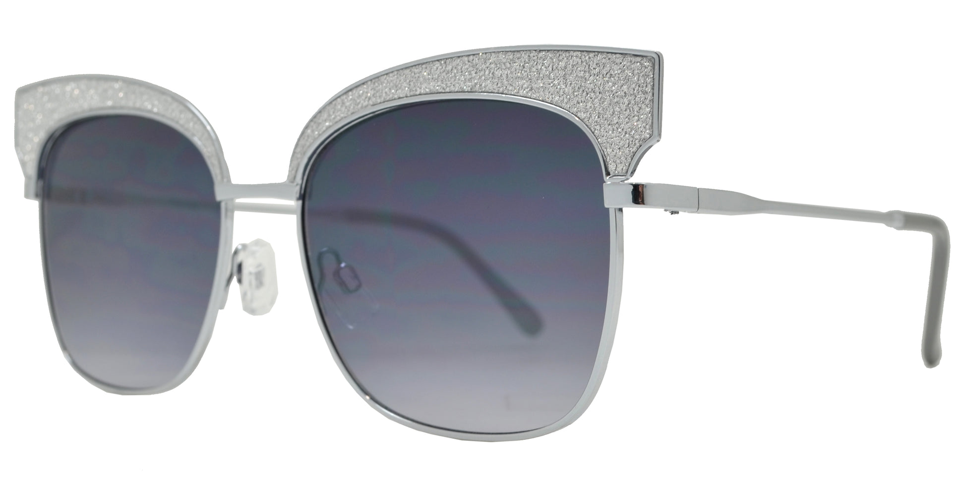 Wholesale - FC 6408 - Women's Slim Square with Glitter Accent Sunglasses - Dynasol Eyewear