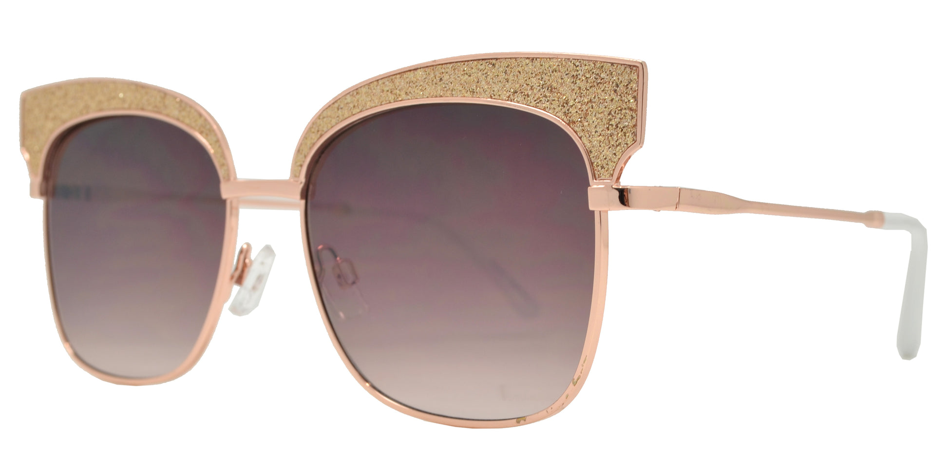 Wholesale - FC 6408 - Women's Slim Square with Glitter Accent Sunglasses - Dynasol Eyewear