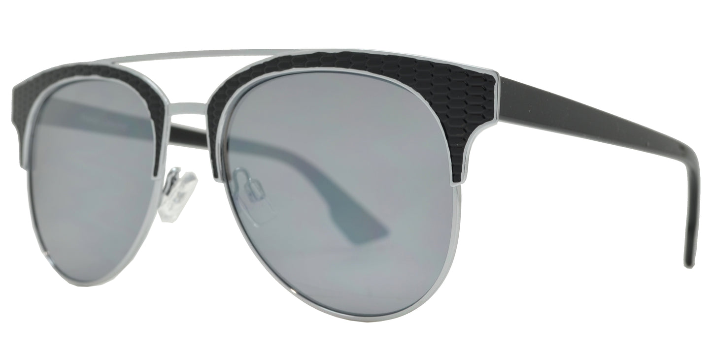 Wholesale - FC 6409 - Women's Modern Metal Aviator Sunglasses with Brow Bar - Dynasol Eyewear