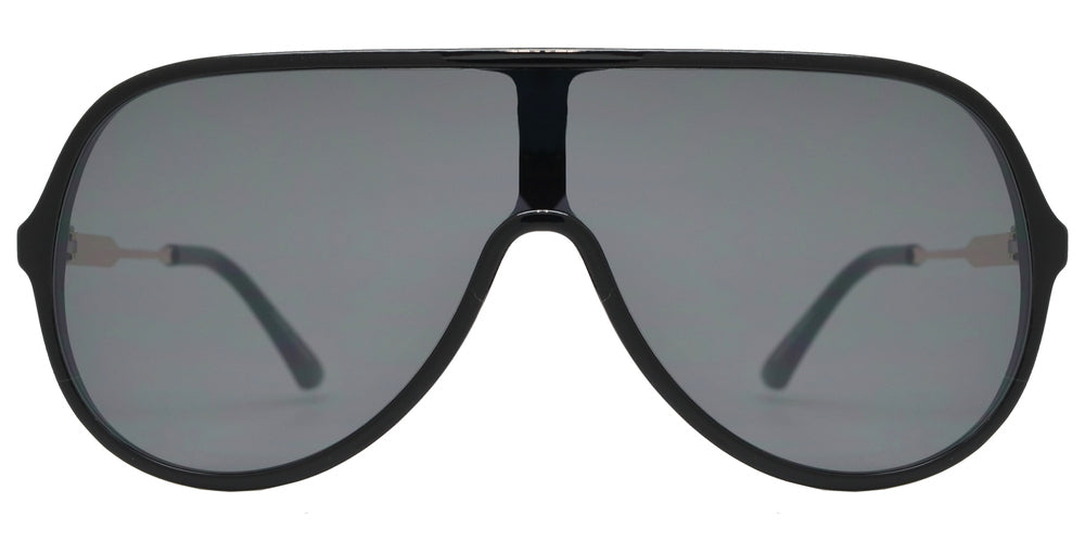 Wholesale - FC 6411 - One Piece Shield Flat Lens Flat Top Plastic Sunglasses - Dynasol Eyewear