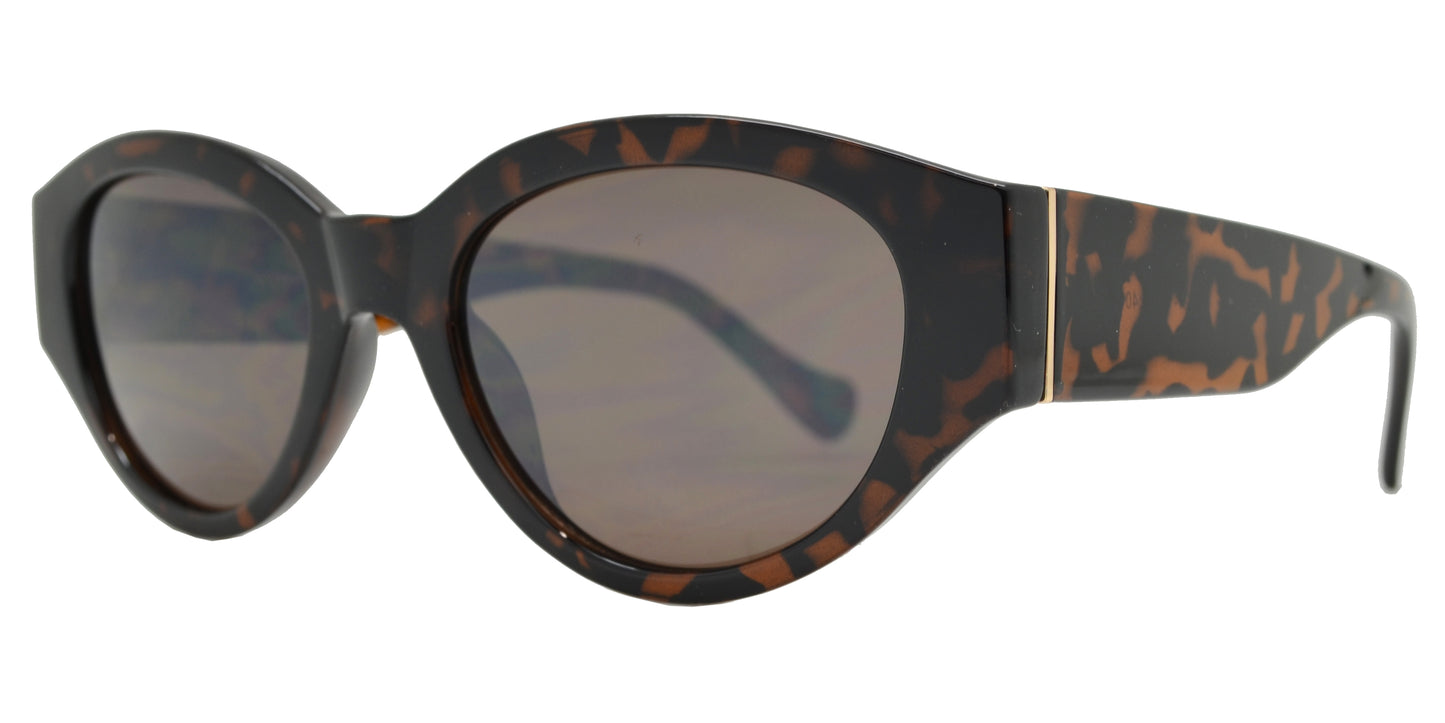 Wholesale - FC 6432 - Women's Retro Chunky Oval Plastic Sunglasses - Dynasol Eyewear