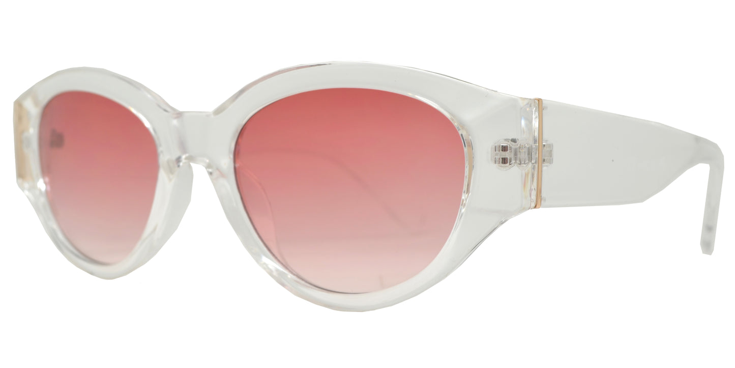 Wholesale - FC 6432 - Women's Retro Chunky Oval Plastic Sunglasses - Dynasol Eyewear