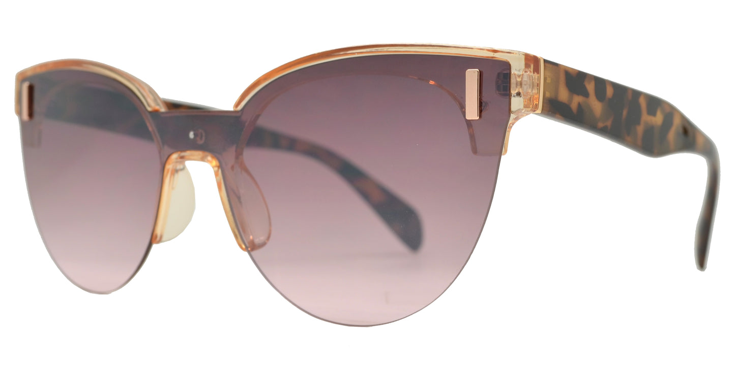 Wholesale - FC 6437 - Women's Horn Rimmed Cat Eye Plastic Sunglasses - Dynasol Eyewear