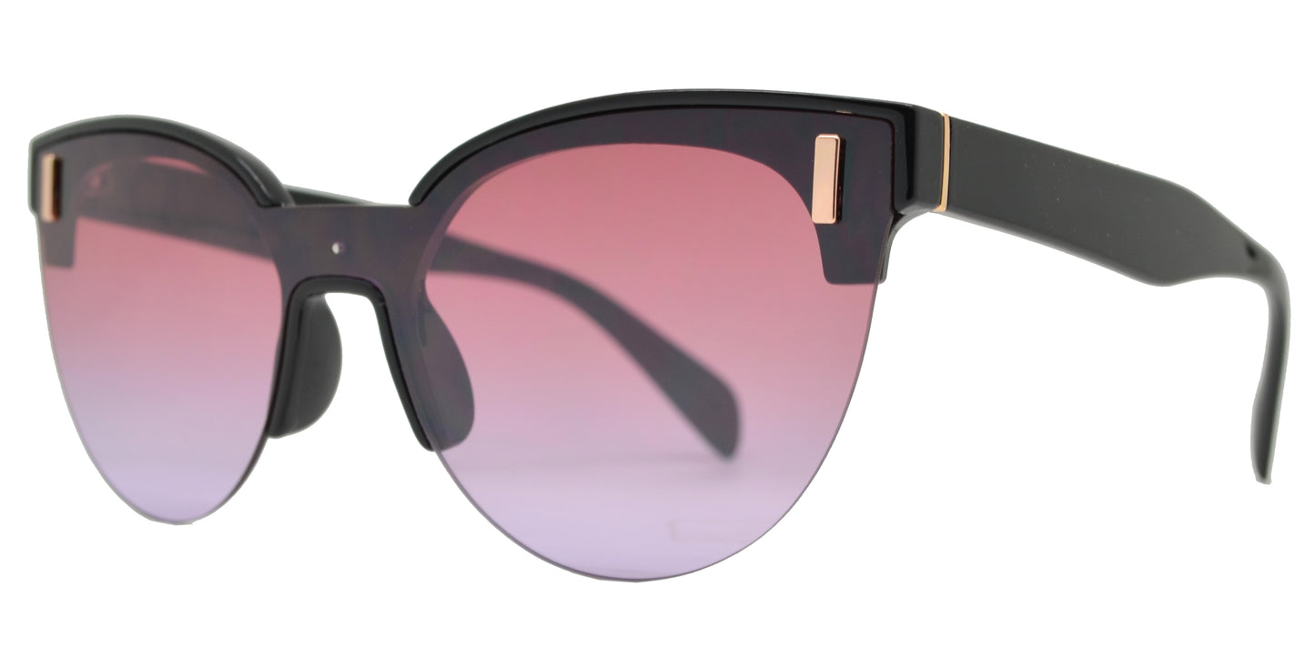Wholesale - FC 6437 - Women's Horn Rimmed Cat Eye Plastic Sunglasses - Dynasol Eyewear