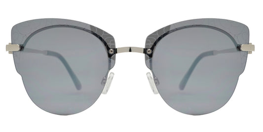 Wholesale - FC 6447 - Rimless Flower Detail Cat Eye Metal Sunglasses - Dynasol Eyewear