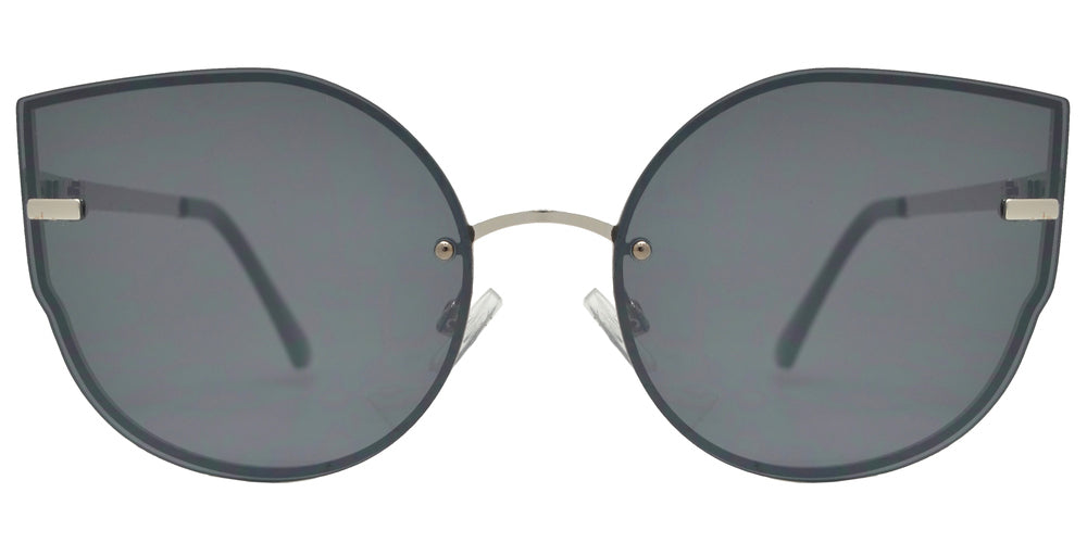 Wholesale - FC 6448 - Rimless Women's Metal Cat Eye Sunglasses with Flat Lens - Dynasol Eyewear