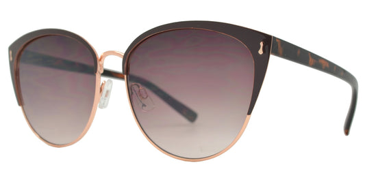 Wholesale - FC 6459 - Women's Round Metal Cat Eye Sunglasses - Dynasol Eyewear