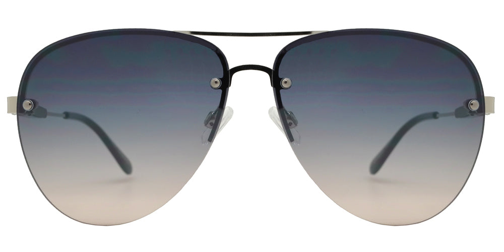 Wholesale - FC 6460 - Rimless Oval Shaped Metal Sunglasses - Dynasol Eyewear