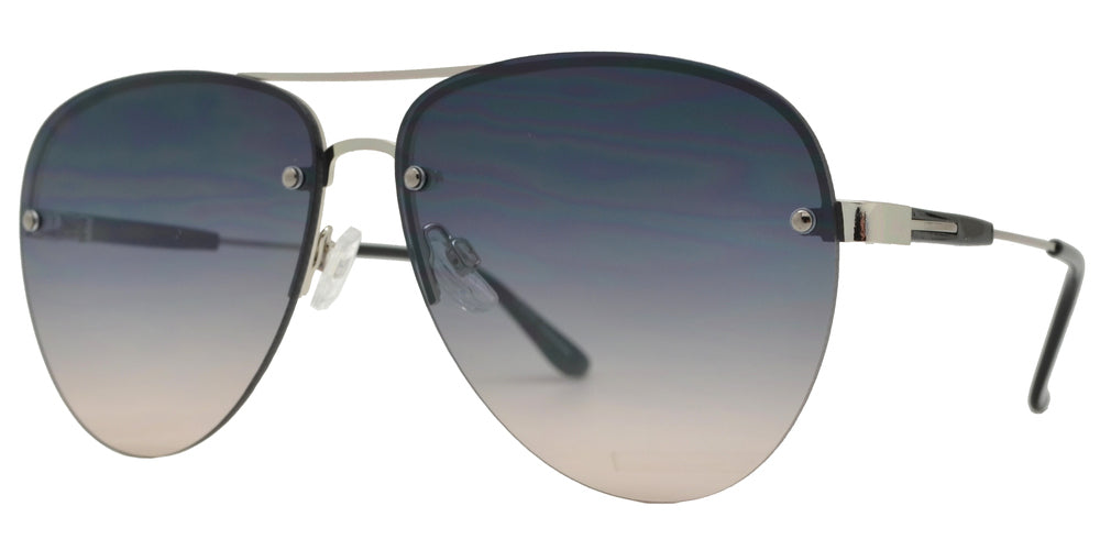 Wholesale - FC 6460 - Rimless Oval Shaped Metal Sunglasses - Dynasol Eyewear