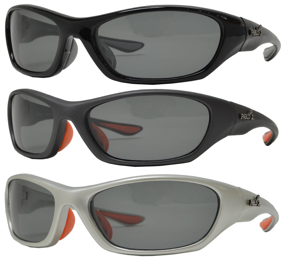 PL Hiker - Polarized Men Sport Wrap Plastic Sunglasses