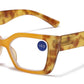 RS 1247 - Large Plastic Rectangular Boxed Cat Eye Reading Glasses