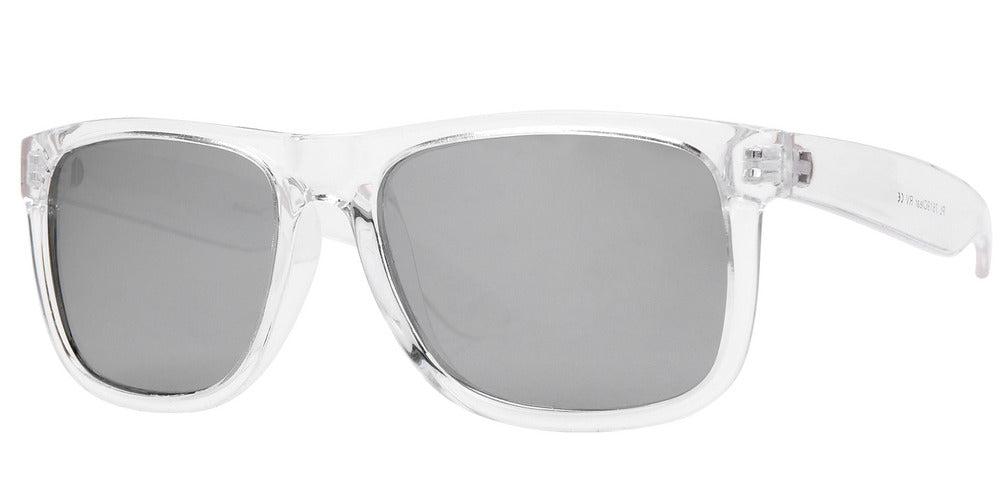 Clear sunglasses with mirrored lenses deals