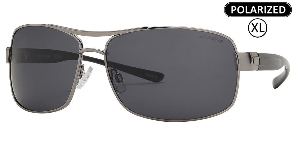 Lot of 12 - Men's XL Oversized Rectangular Polarized Metal Sunglasses - PL 3939 - Dynasol Eyewear