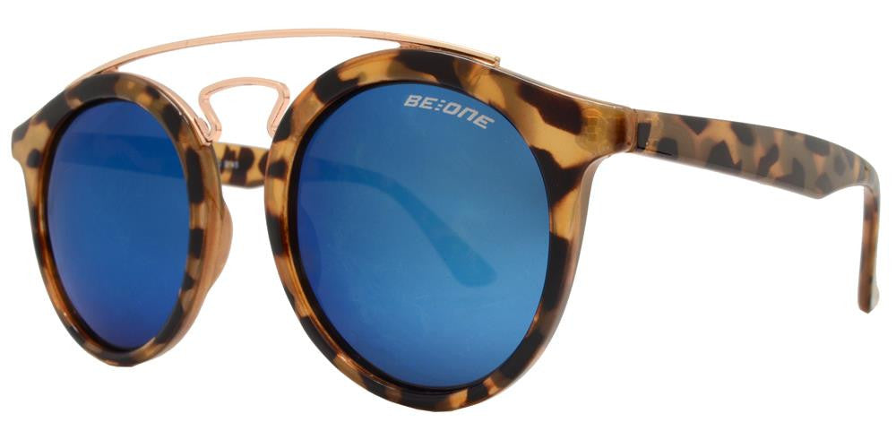 Wholesale - PL Laurel - Polarized Round Brow Bar with Keyhole and Plastic Sunglasses - Dynasol Eyewear