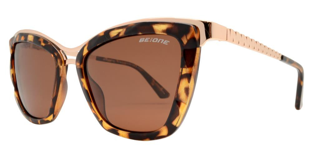 Wholesale - PL Mandi - Polarized Women Modern Square Cat Eye Plastic Sunglasses - Dynasol Eyewear