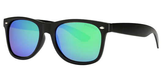 Wholesale - PL 7110 RVC - Classic Horn Rimmed Plastic Polarized Sunglasses with Color Mirror Lens - Dynasol Eyewear