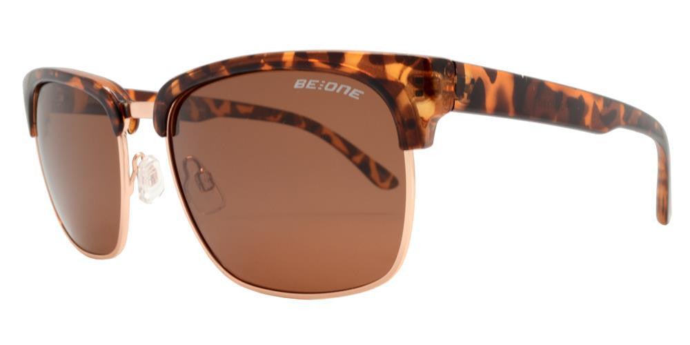 Wholesale - PL Midtown - Polarized Half Rimmed Retro Square Plastic Sunglasses - Dynasol Eyewear