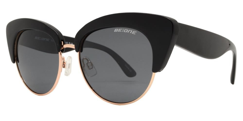 Wholesale - PL Mira - Polarized Women Cat Eye Half Rimmed Plastic Sunglasses - Dynasol Eyewear