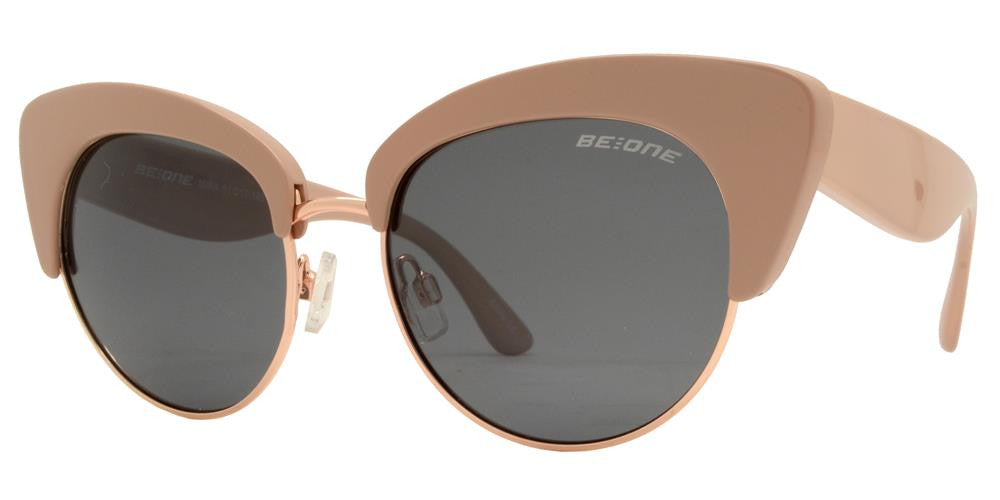 Wholesale - PL Mira - Polarized Women Cat Eye Half Rimmed Plastic Sunglasses - Dynasol Eyewear