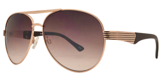 Wholesale - OX 2827 - Classic Metal Oval Shaped with Detailed Temple Sunglasses - Dynasol Eyewear