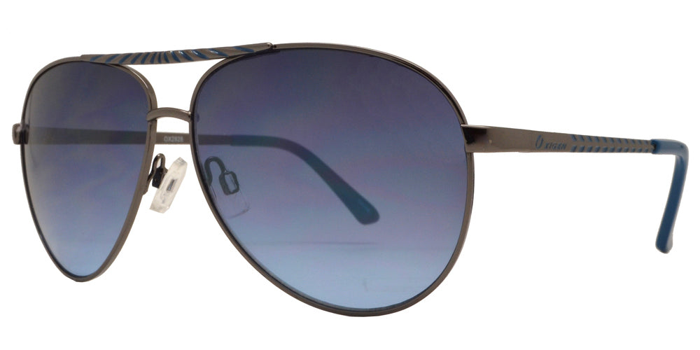 Wholesale - OX 2828 - Classic Aviator with Brow Bar Metal Sunglasses - Dynasol Eyewear